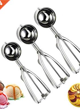 Ice Cream Scoop Kitchen Tools 3 Size Stainless Steel Spring