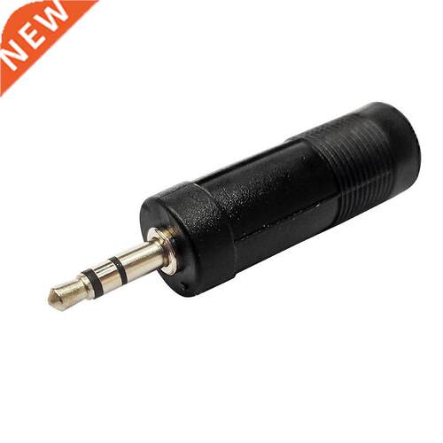 Black Mono Jack Plug Adapter 3.5 Mm (1/ 8 Inch) Male To 6.35