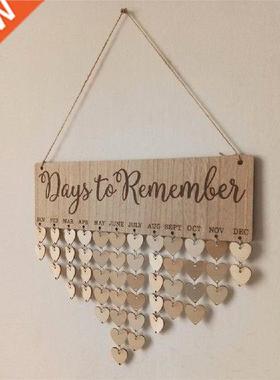 Lovely Hanging Ornament Board with Days to Remember Letters