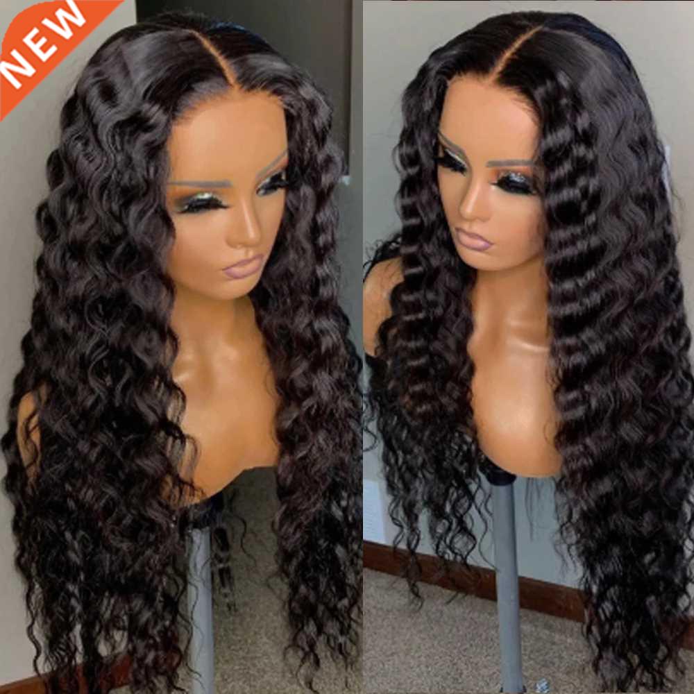Kryssma Natural Black Loose Deep Lace Front Wig Long Glueles
