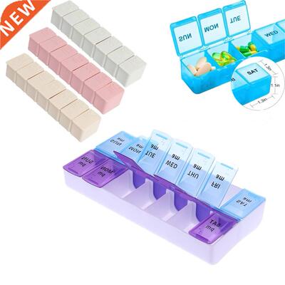 14/7 Grids 7 Dys Weekly Pill Cse Medicine Tblet Dispenser