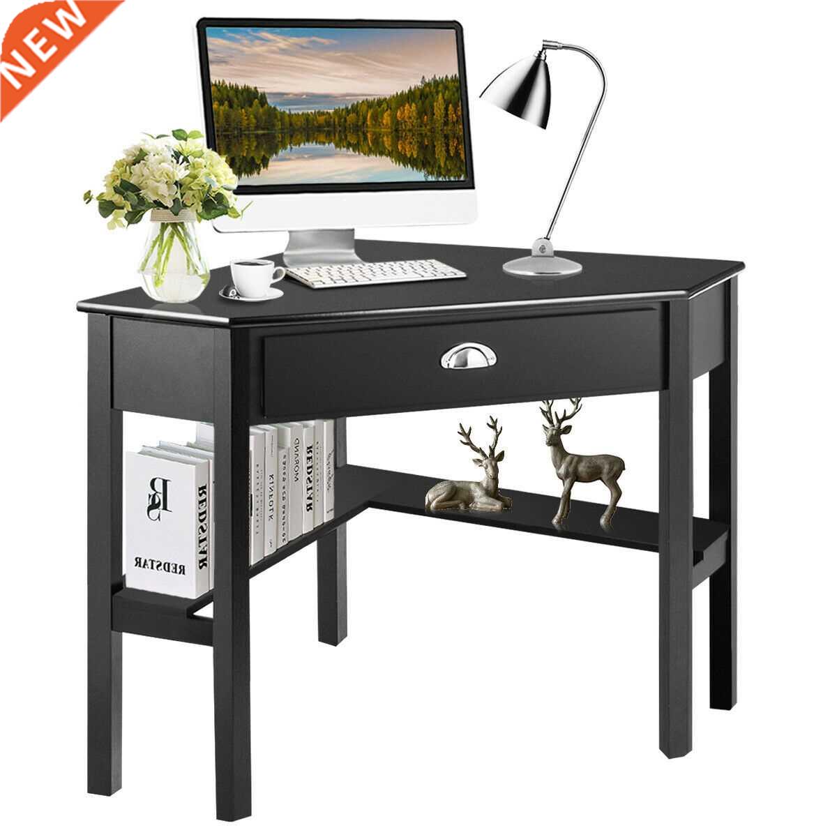 Costway Corner Computer Desk Laptop Writing Table Wood