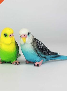 1Pc Simulation Parrot Parakeet Miniature Landscape Animal Mo