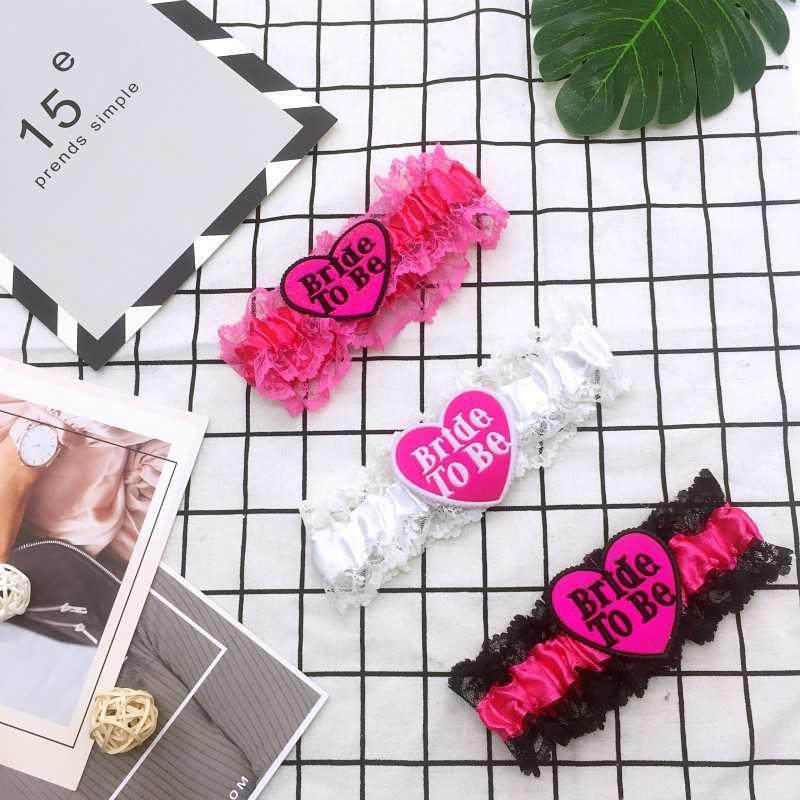 Sexy Bachelorette Party Lace Bride To Be Garter Belt Leg Cir