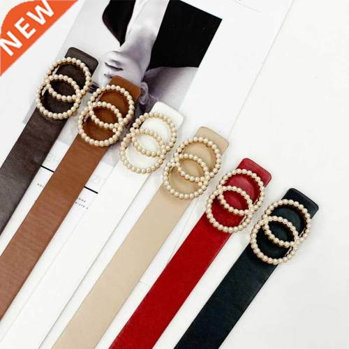 Leather belt women waist luxury black red belts for jeans dr