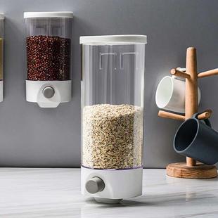 Wall Mounted Cereal Container Rice Storage Shelf Organizer