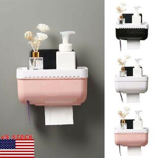 Toilet Paper Roll Holder Bathroom Tissue Box Dispenser