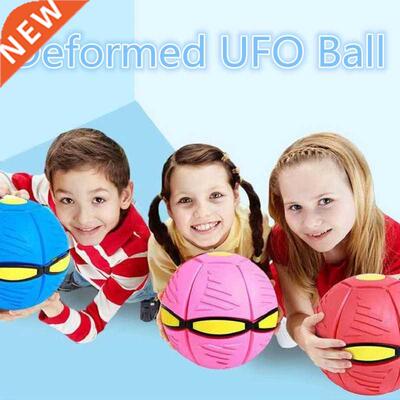 Flying UFO Flat Throw Disc Ball With LED Lig Toy Kid Outdo