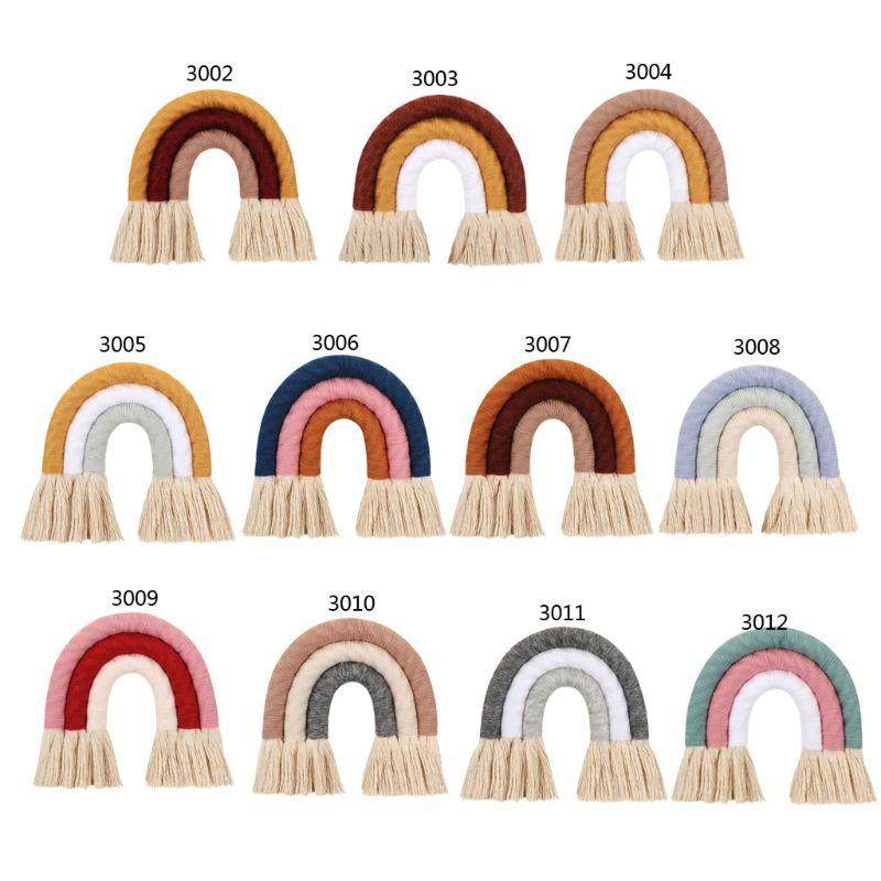 macrame rainbow wall hanging decorative colored for boho
