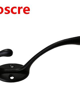 12 Pack Black Coat Hooks Wall Mounted with Retro Double Hook