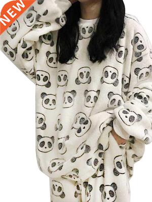 New Women Pajama Set 2021 Autumn Winter Pajamas Flannel Cart