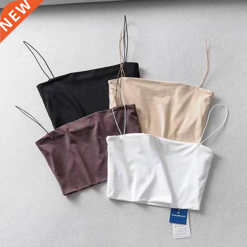 2020 Summer Women's Crop Top Sexy Elastic Cotton Camis s