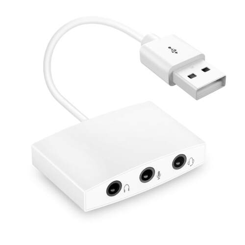 External USB Sound Card 7.1 Adapter 3.5mm 3 in 1 jack HD ste
