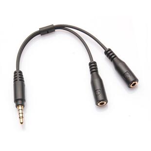 2019 3.5mm Gold Plated Stereo Audio Male To 2 Female Headse