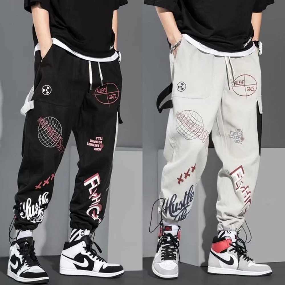 Hip Hop Fashion Pants Japanese Streetwear Pants Graphic High