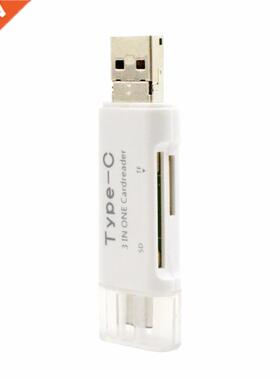 3in1 USB3.1 USB-C TF Type C SD Card Reader Adapter For Mac