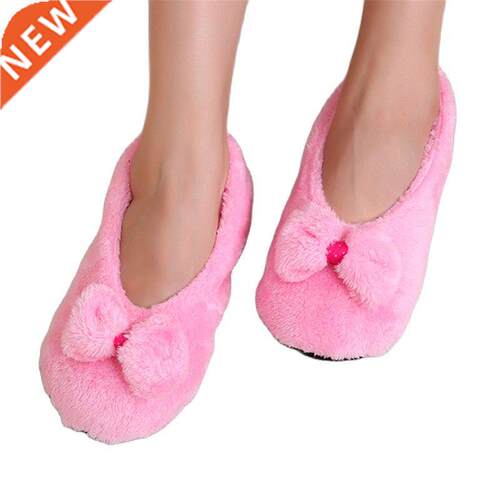 Suihyung Women Slippers Winter Warm Plush Indoor Floor Socks
