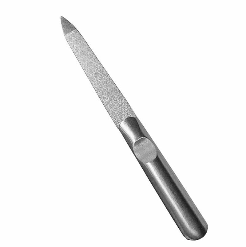 1pcs Professional Stainless Steel Nail File Buffer Metal Do图片