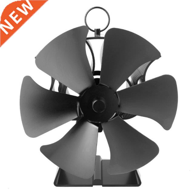 Heat Powered Stove Fan 6-Blade Eco-friendly Fireplace Fan wi