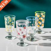 ins Japanese wind creative heart Glass personality goblet