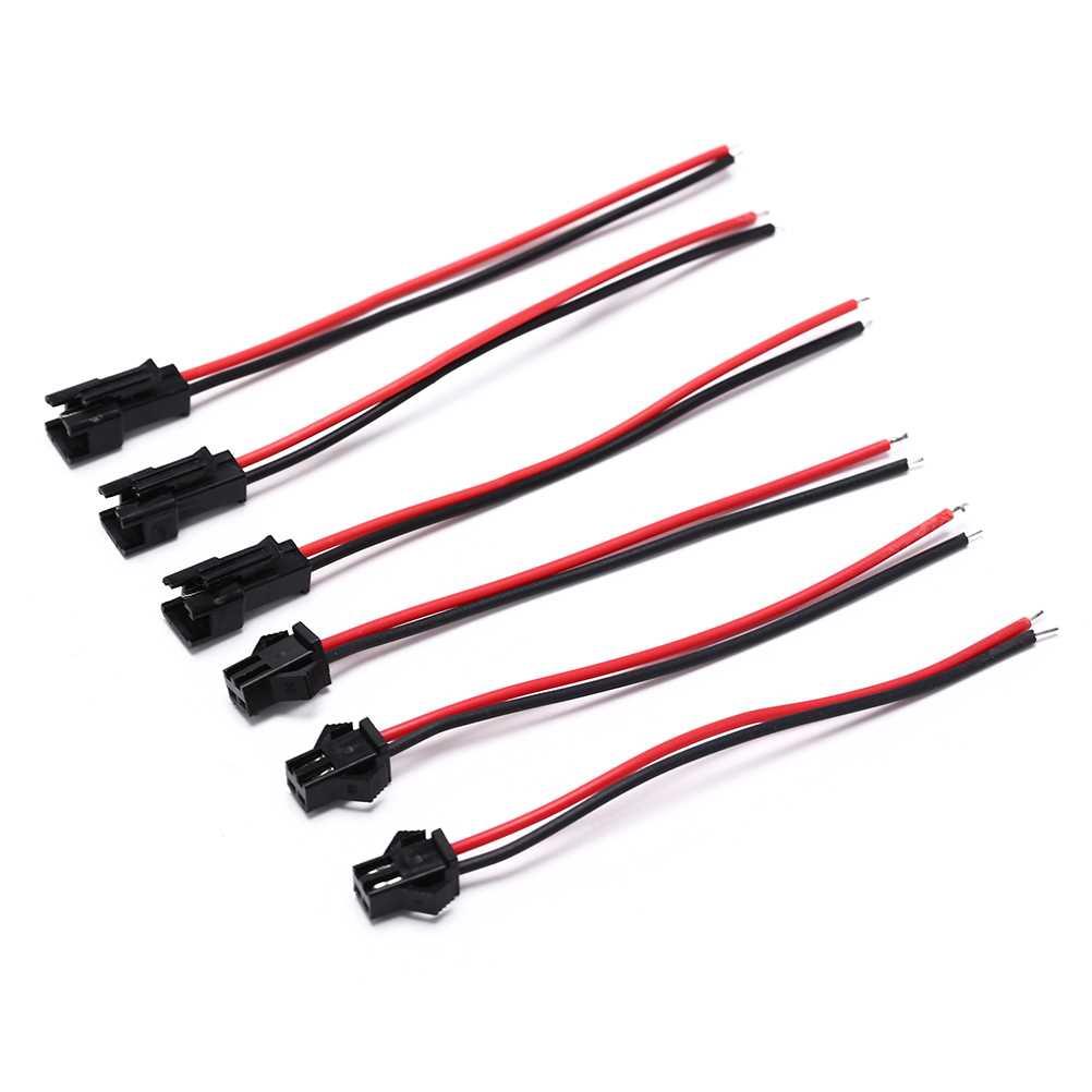 10Pair 10cm 22AWG 2Pins Plug Male To Female Wire Connector C