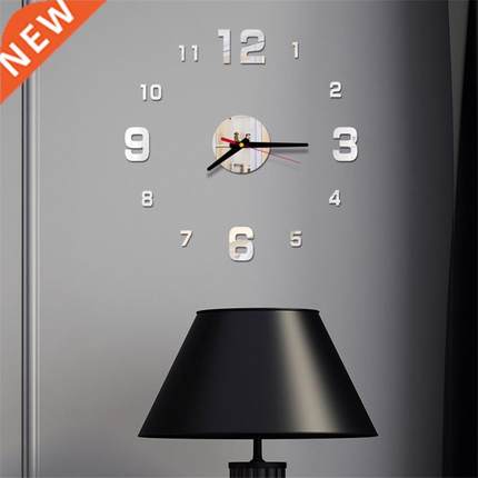 Modern Large Wall Clock 3d Mirror Sticker Unique Big Number
