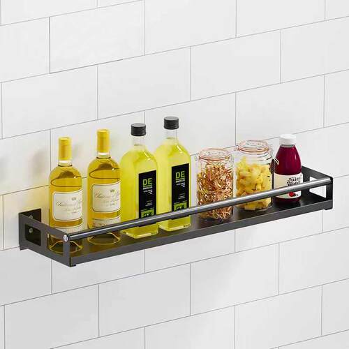 Punch Free Kitchen Wall Mount Bracket Wall Storage Rack Spic