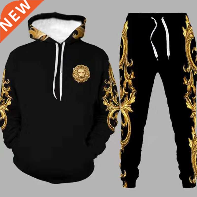 2021 new set 3D printing fashion personality creative men's