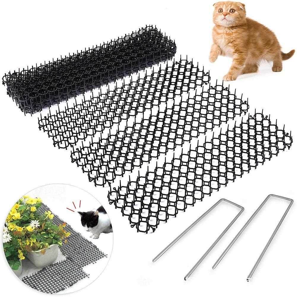 10pcs 13cmx49cm garden prickle strip dig stop cat repellent
