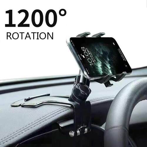 1200 Degree Universal Dashboard Car Phone Clip Rear View Mir