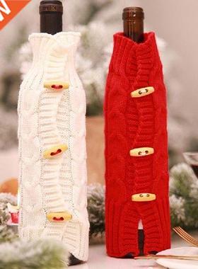 2019 Creative Christmas Long Button Sweater Bottle Cover