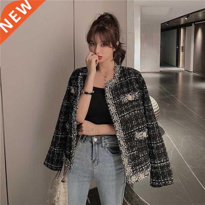 Retro short small Fragrance Jacket Women 2021 Autumn New Kor