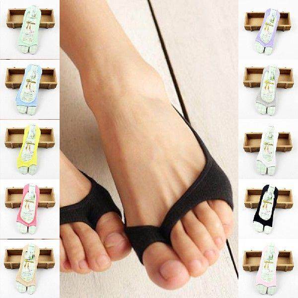 1Pair Summer Open-toed Socks Invisible Female Sock Slippers
