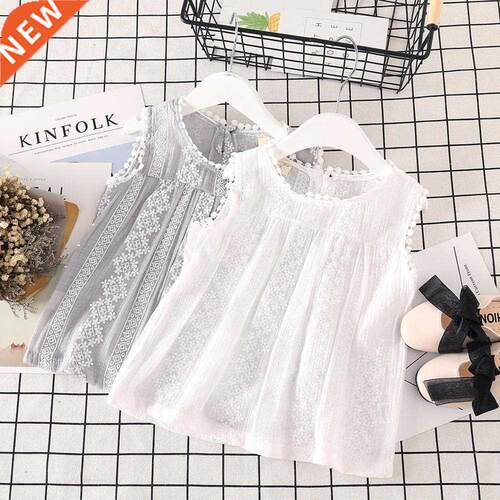 Kids T Shirt Summer Sleeveless Children Tshirt Girls Flower