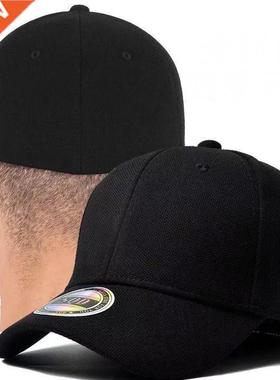 Summer Breathable Stretch Hats Fitted Solid Color Baseball c