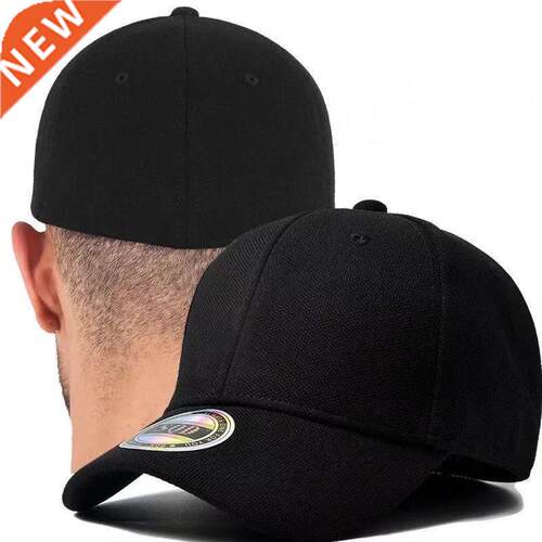 Summer Breathable Stretch Hats Fitted Solid Color Baseball c