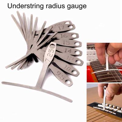 9Pcs Guitar nder string radius gauge Stainless Steel Guitar