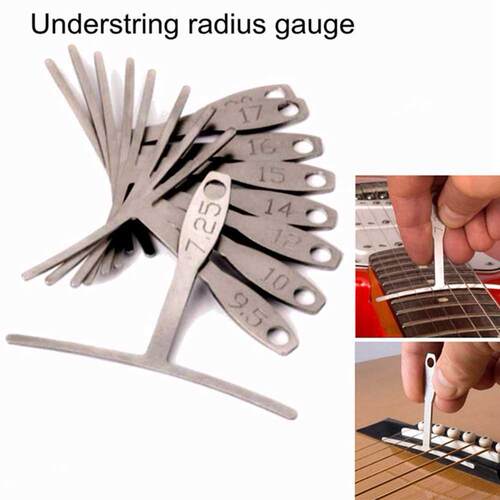 9Pcs Guitar nder string radius gauge Stainless Steel Guitar