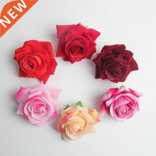 10 Pieces Various Colours Artificial Velvet Rose Flower