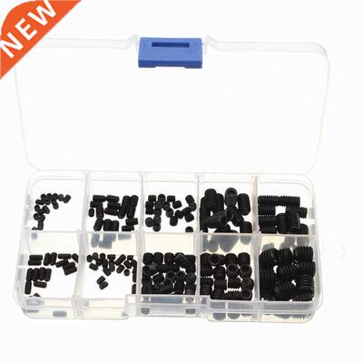 200pcs Black Allen Head Socket Hex Set Grub Screws Cup Point
