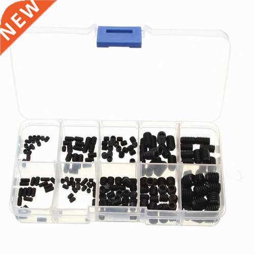 200pcs Black Allen Head Socket Hex Set Grub Screws Cup Point