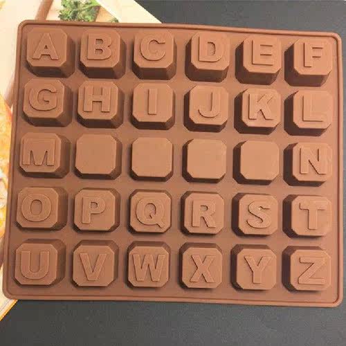 1PC 26 Letters alphabet Silicone Cake Chocolate Mold Cookie