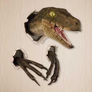 1 Set Realistic Delicate Dinosaur Sculpture Wall Statues