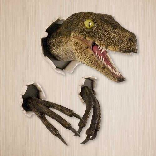 1 Set Realistic Delicate Dinosaur Sculpture Wall Statues