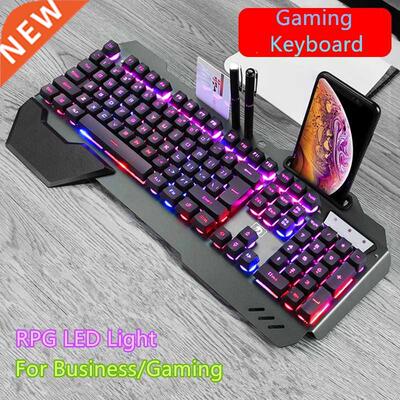 2021 Gaming Keyboard RGB LED Backlight Plug And Play White/B