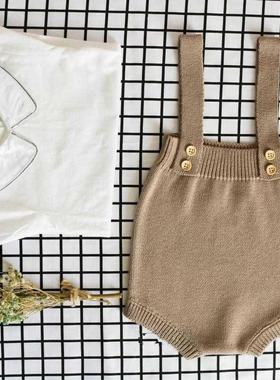 New 2021 Baby Knitting Rompers Cute Overalls Newborn Baby Bo