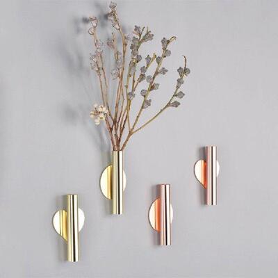 Wall mounted flower tube vase Metal Flower Arrangement