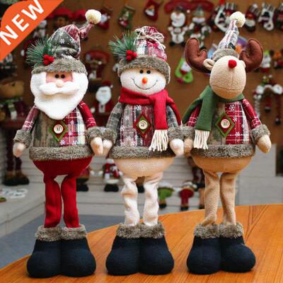 Christmas Dolls e Decor New Year Ornament Reindeer Snowman S