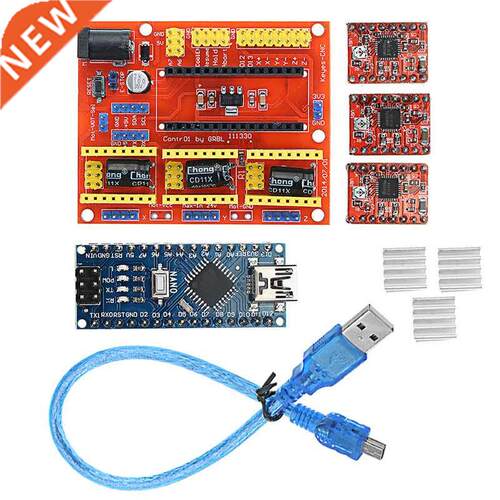 CNC Shield V4 + Nano 3.0 Board + A4988 3-axis Stepper Motor