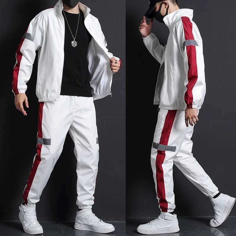 Men Jacket Tracksuit Casual Sports Suit Men's Fashion Spring图片